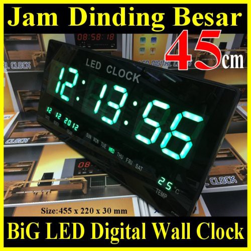 XY4622 JAM DINDING DIGITAL BESAR LED CLOCK WALL 45 CM XY-4622 4622