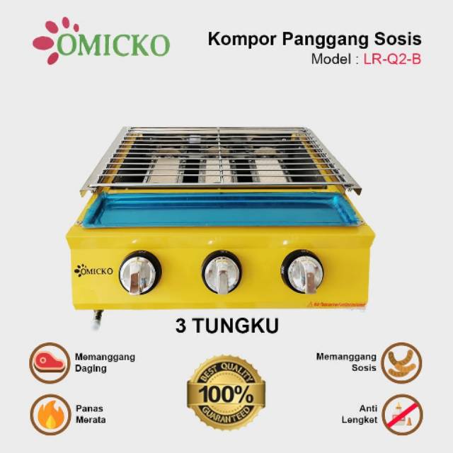 KOMPOR PEMANGGANG SOSIS 3 TUNGKU RANDOM  free (masker 3m)