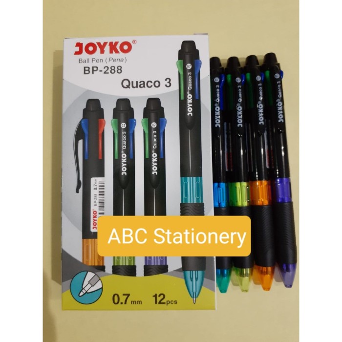 

Terbatas Pulpen Joyko 4 Warna Bp-288 (1 Pak Isi 12 Pcs) Bergaransi