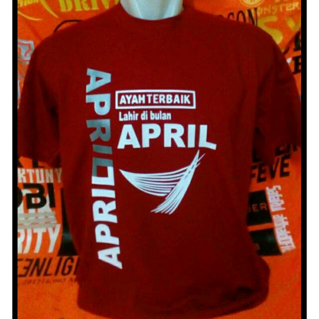 Kaos AYAH TERBAIK BULAN APRIL MERAH