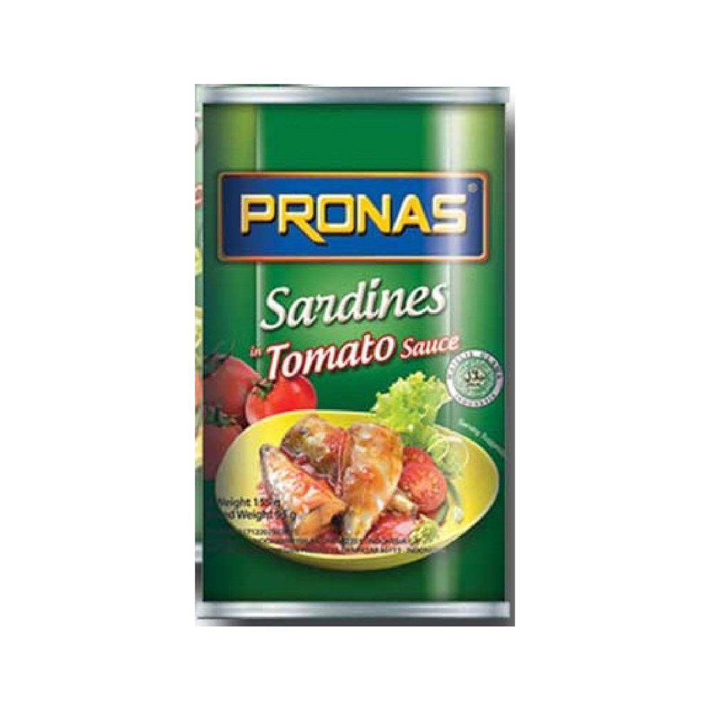 

PRONAS Ikan Sarden Saus Tomat Kaleng Kecil 155 Gr - Sardines Tomato Sauce