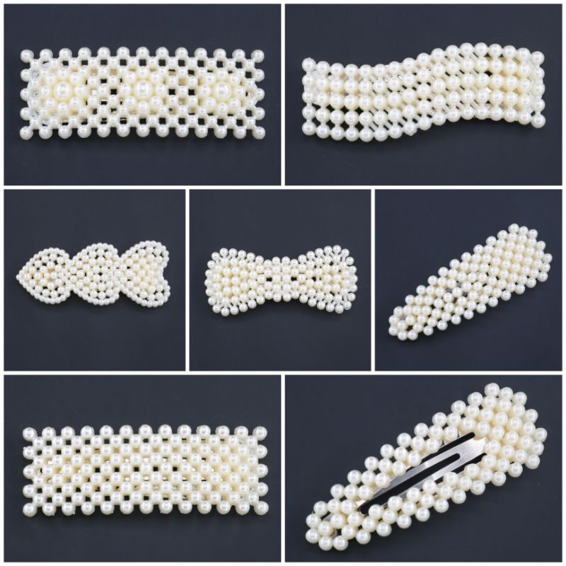 Jepit Rambut Mutiara Korea Aksesoris Fashion Wanita Pearl Hairclip Hairpin Import