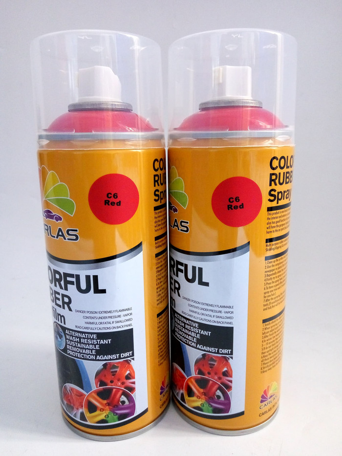 

(MURAH) CARLAS RUBBER PAINT Merah Dof - CARLAS C6 Red Doff