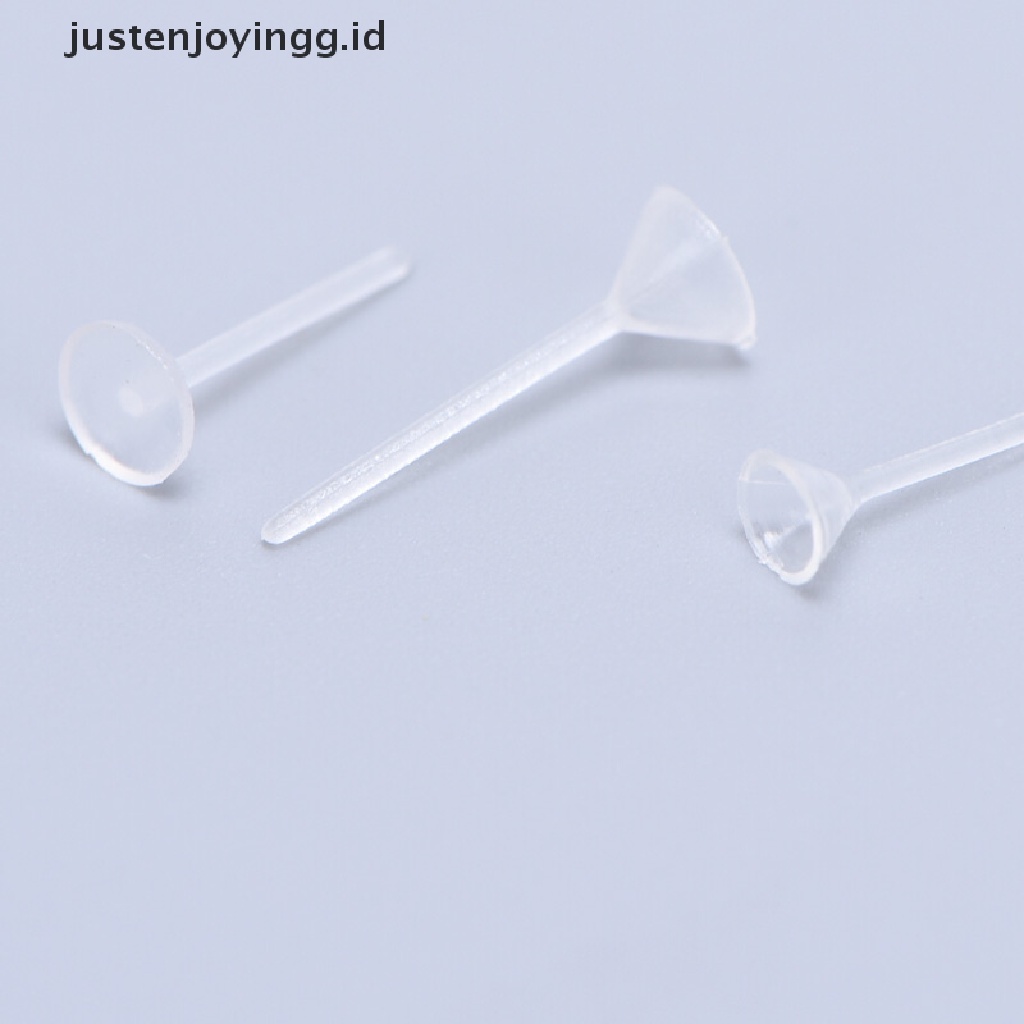 500 Pcs / Lot Pin Pad Kosong Bahan Plastik Untuk Membuat Perhiasan Anting Stud