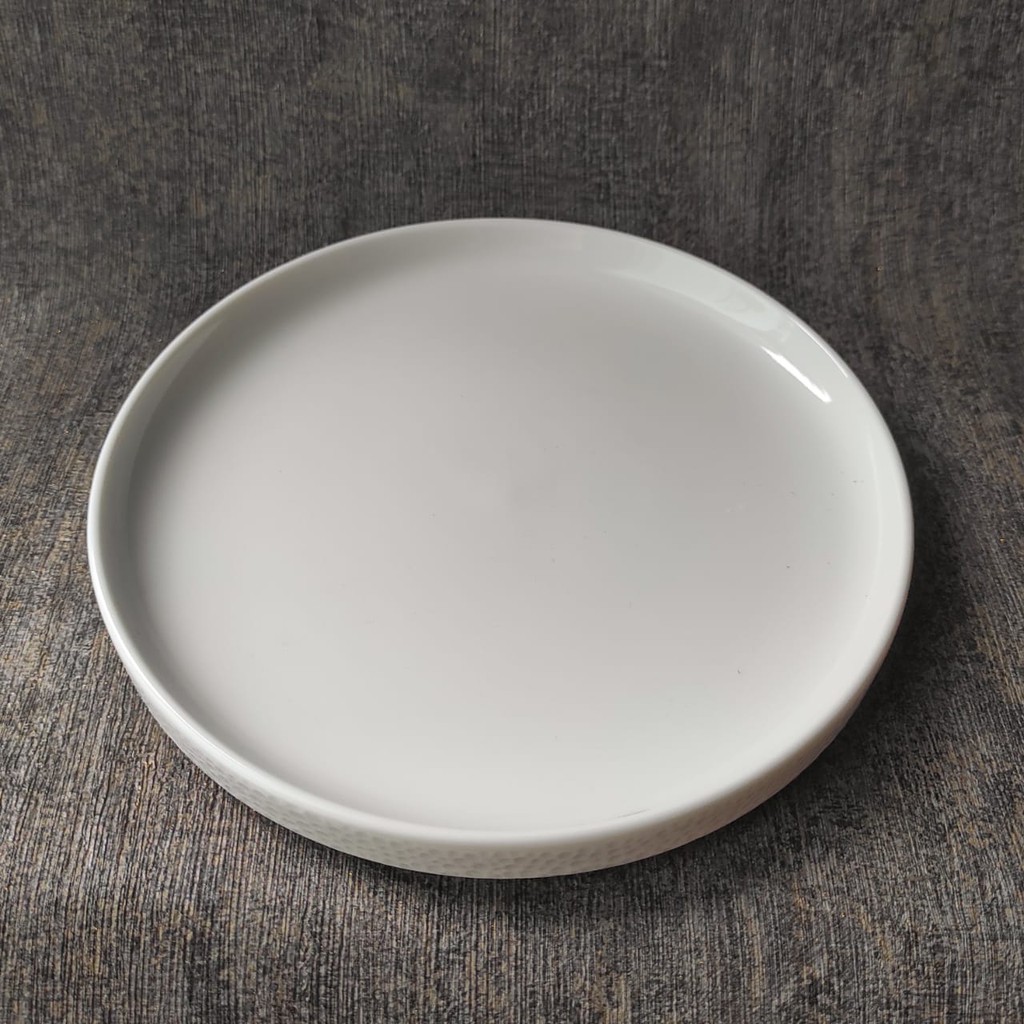 Jual White Stackable Salad Plate Piring Keramik Stack Piring ala