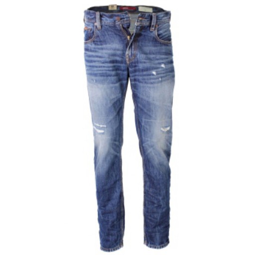 GABRIELLE Celana Panjang Jeans / Denim Wash Slim Rigid Stretch Fit Pria / Jins Sobek Melar Cowok