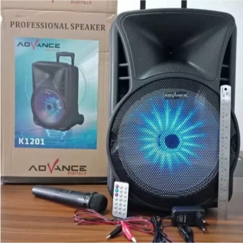 Advance Speaker Portable Meeting Trolley 12&quot; K1201 + 1 Mic BT USB