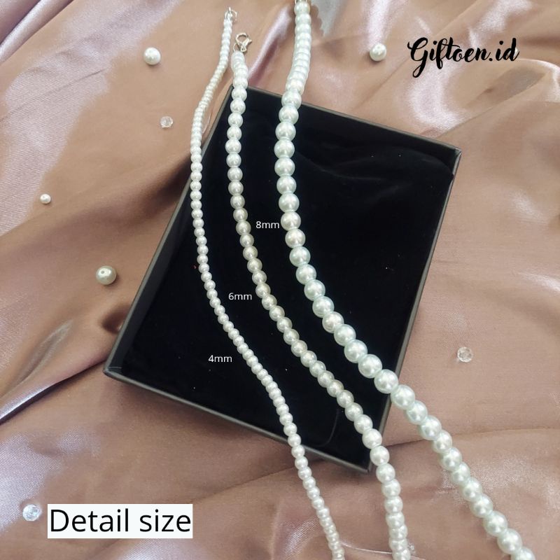 Kalung Kristal Gaya Korea /Necklace Pearl Kalung Fashion korea