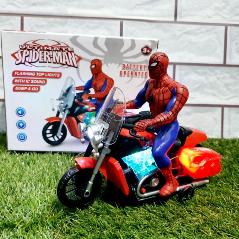 mainan motor spiderman bump go anak edukatif - mainan motor anak