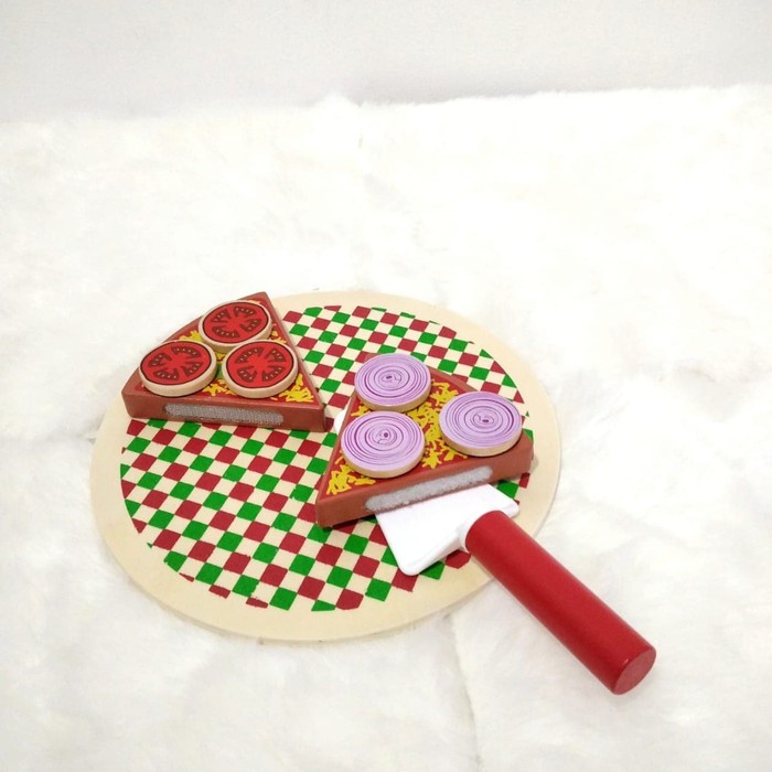 Pizza Mainan Kayu Wooden Toys Pretend Play Mainan Edukasi