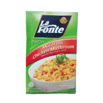 

LA FONTE PAZTO AYAM JAMUR 70 GR HARGA SUDAH TERMASUK PACKING