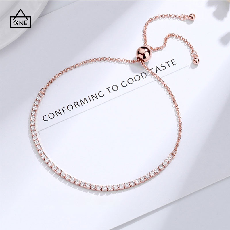 COD fashion wanita Gelang Serut Emas Putih Yang Bisa Disesuaikan korea murah jewelry A one