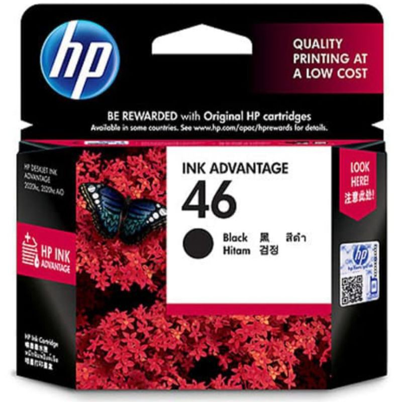 Tinta Cartridge hp 46 BLACK ORIGINAL