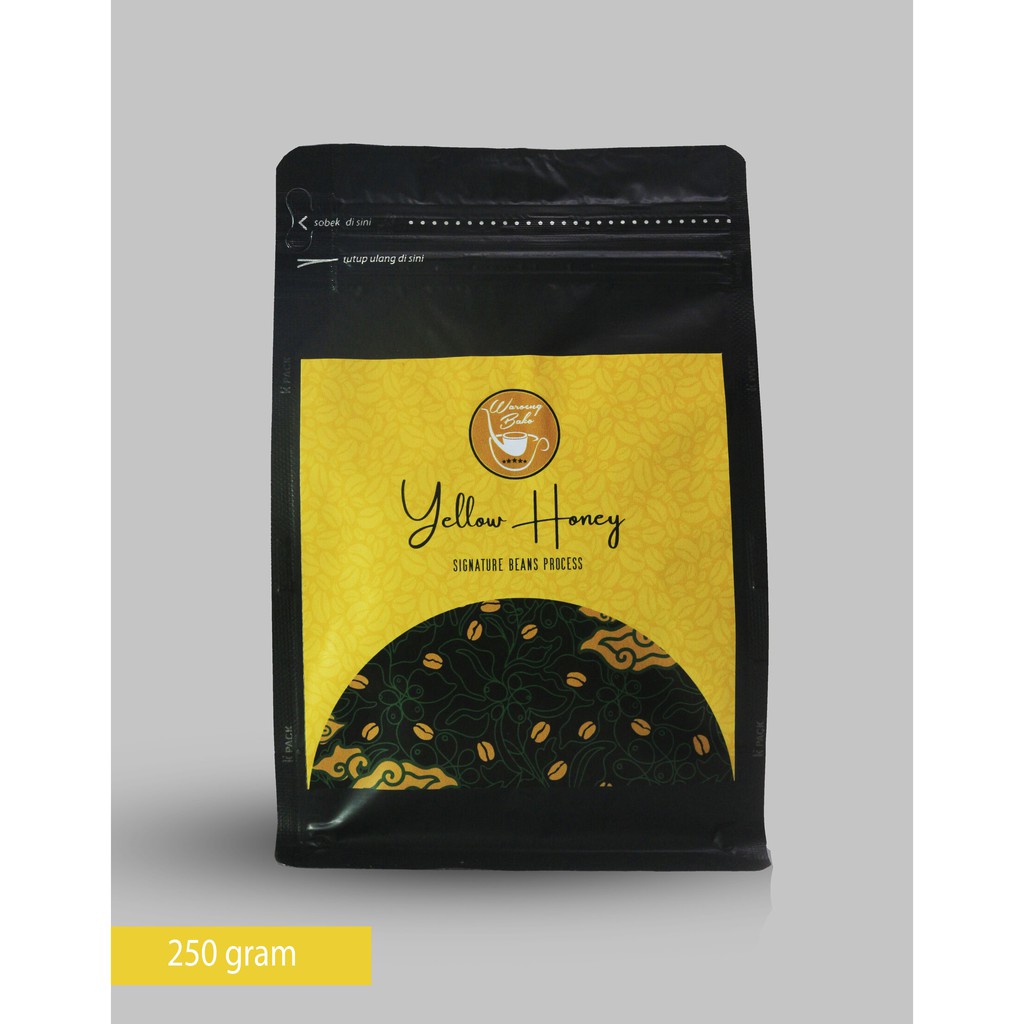 

Biji Kopi Arabika Yellow Honey 250 gram - Biji/Bubuk