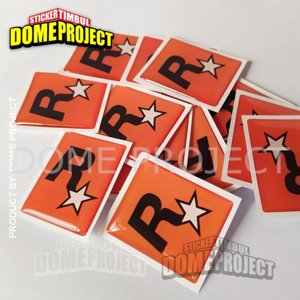 ROCKSTAR LOGO EMBLEM VESPA PIAGGIO STIKER EMBLEM DASI VESPA STIKER AKSESORIS SEPEDA MOTOR