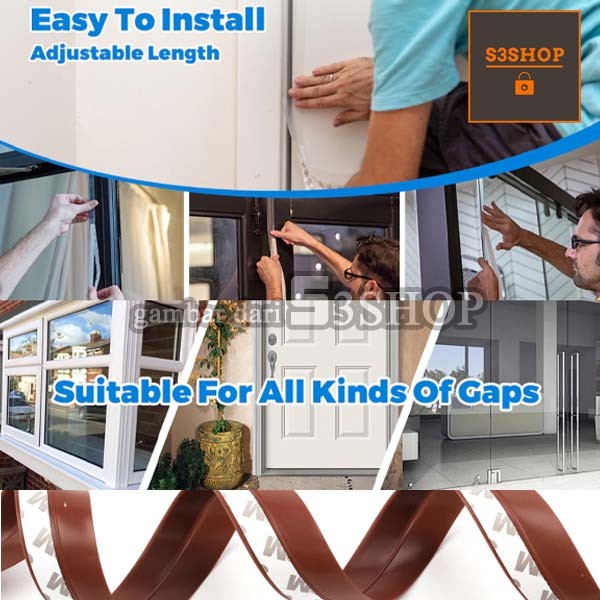 Door Seal Strip Penutup Celah Pintu dan Jendela Penahan Debu Binatang