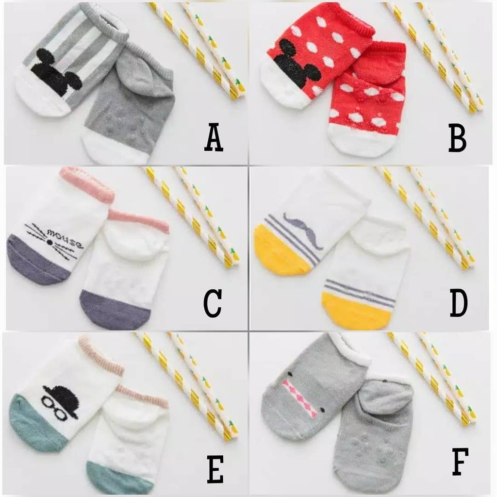 kaos kaki anak bayi ankle sock baby antislip import korean style fashion