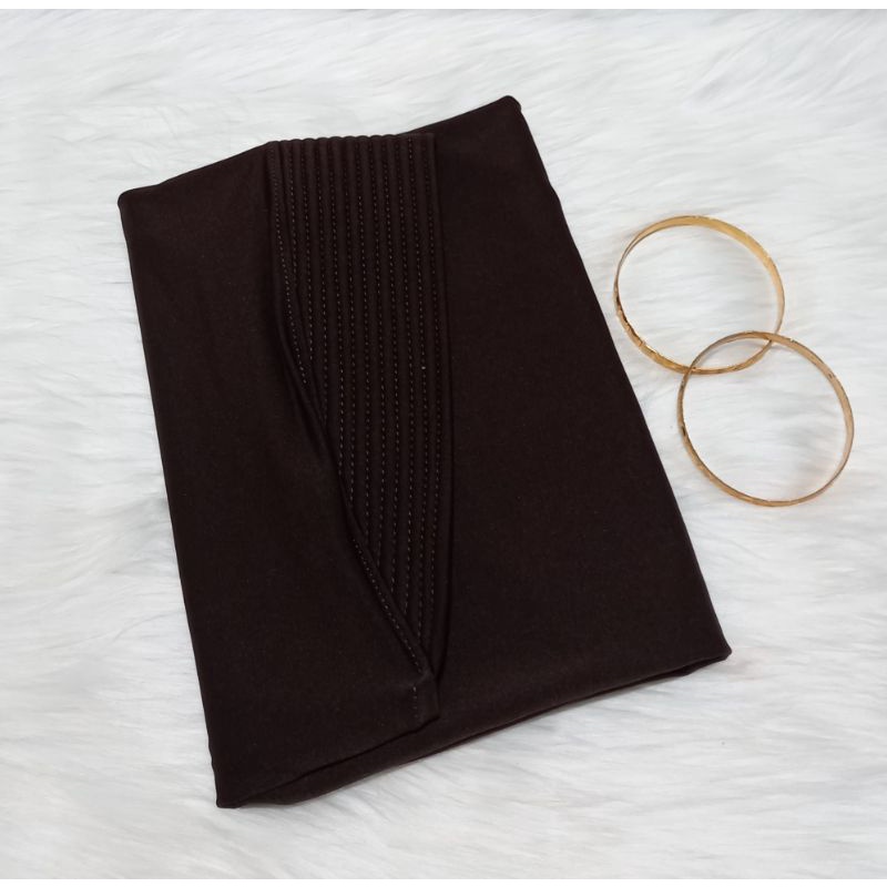 BERGO HAMIDAH BERGO JERSY KERUDUNG OLAH RAGA HIJAB INSTAN JERSY/MENUTUP DADA-Choco