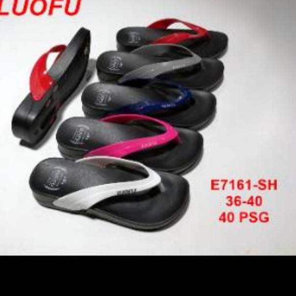 luofu E7161 & E7161-SH sandal jepit wanita empuk ringan P35G