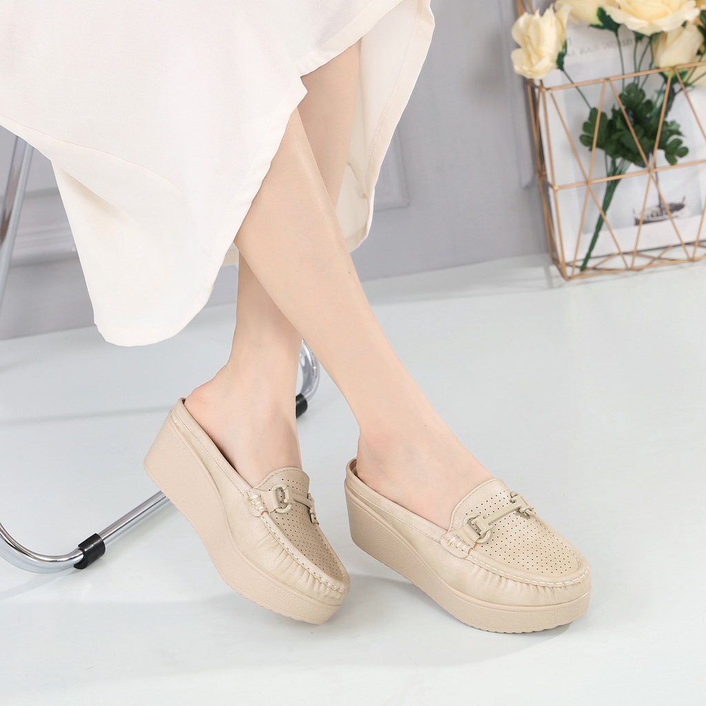 JISO RYONA  ZEN-285 Sandal Wedges Wanita 5cm Import