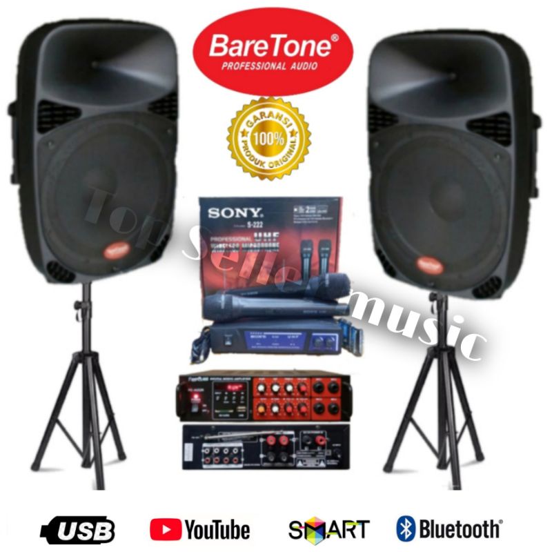 PAKET SPEAKER OUTDOOR INDOOR BARETONE 15 INCH ORIGINAL