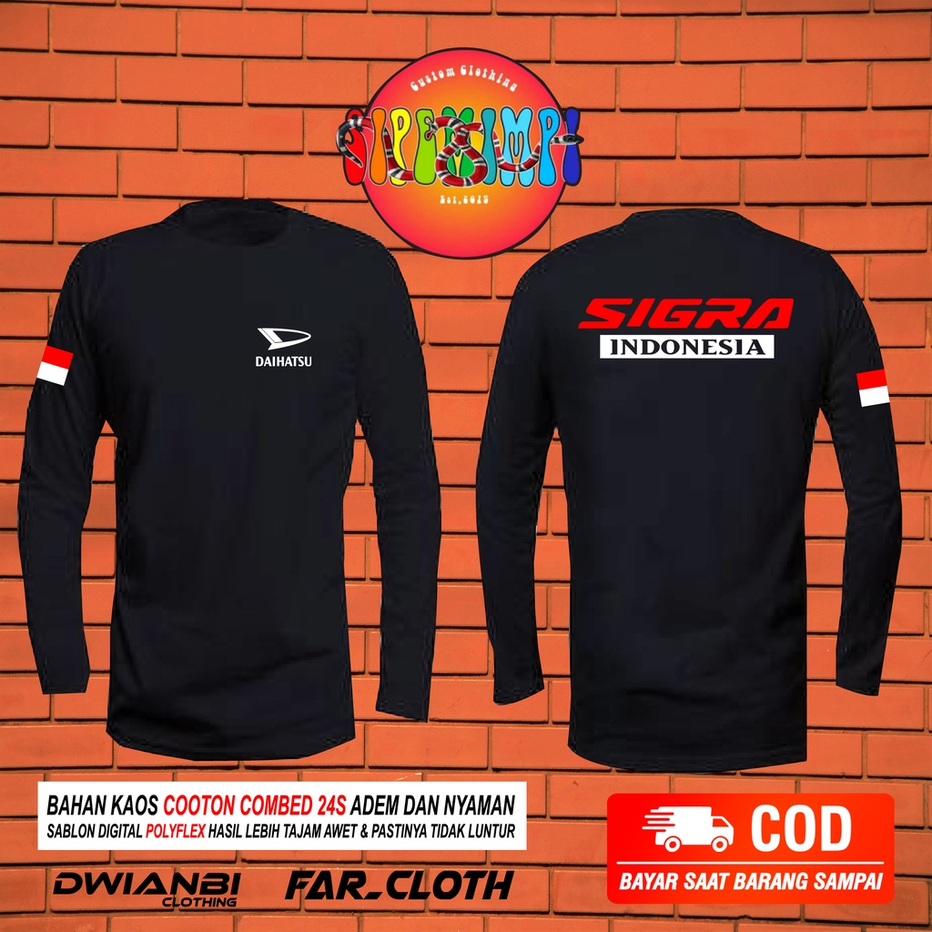 BAJU KAOS DAIHATSU SIGRA INDONESIA DAN CLUB//KAOS MOBIL//DISTRO PREMIUM