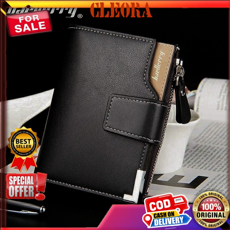 Dompet Pria BAELLERRY Original Menggunakan Bahan Kulit PU Leather Premium Kekinian Asli Import Ori D