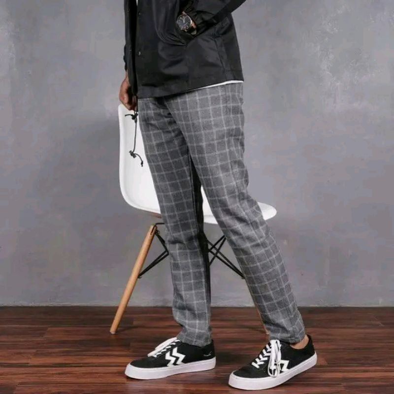 CELANA TARTAN PRIA PREMIUM CELANA CHINO TARTAN DICKIES CELANA KOTAK