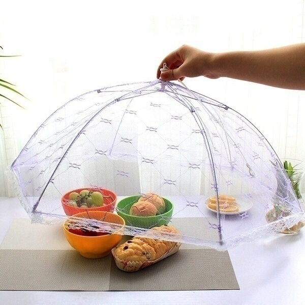 Tudung Saji Foldable Portable Cover Penutup Makan Umbrella Food Cover 60cm FAN-08