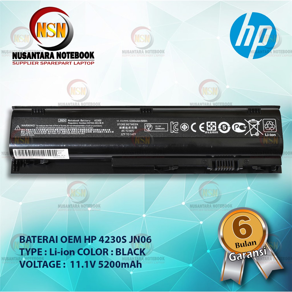 BATERAI OEM HP 4230S JN06 11.1V 5200mAh