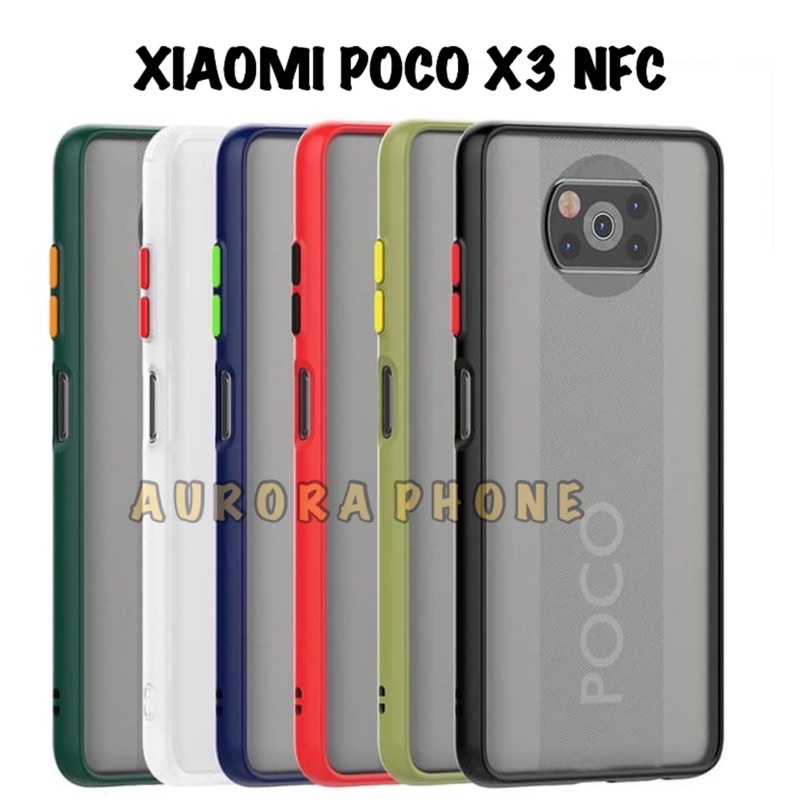 Soft Case Xiaomi Poco X3 NFC Frosted Camera Protection Dove Full Camera Frosted Poco X3 Nfc Soft Cas
