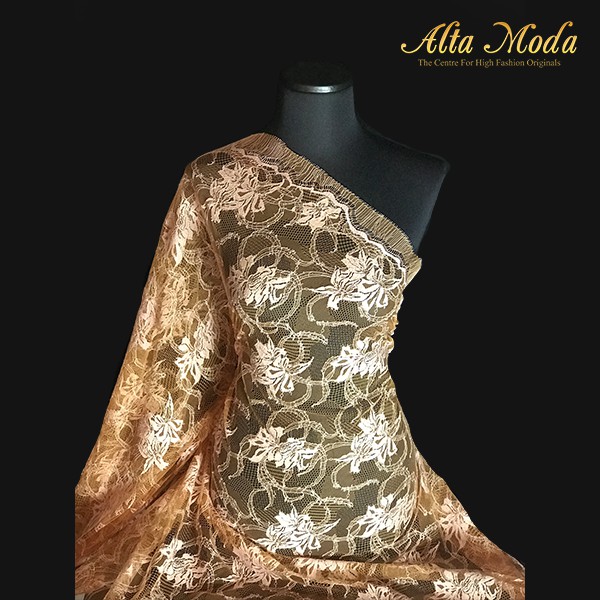 

Alta Moda Brokat Perancis Chantilly Unique Orange