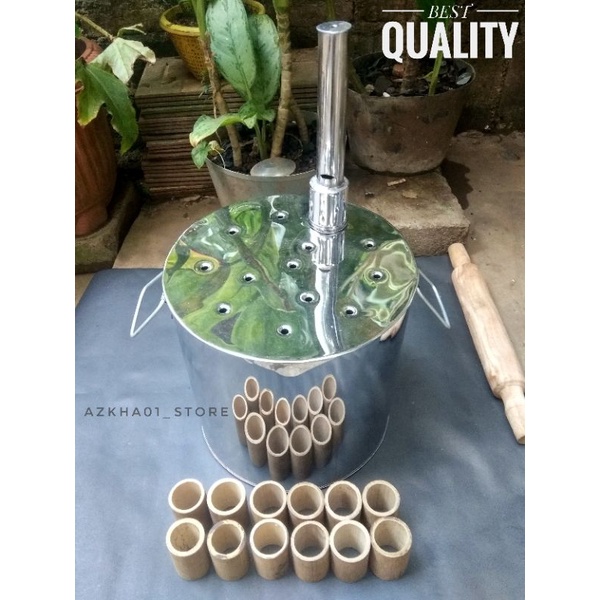 Dandang uap kue putu / Dandang bulat / kukusan bulat 25cm