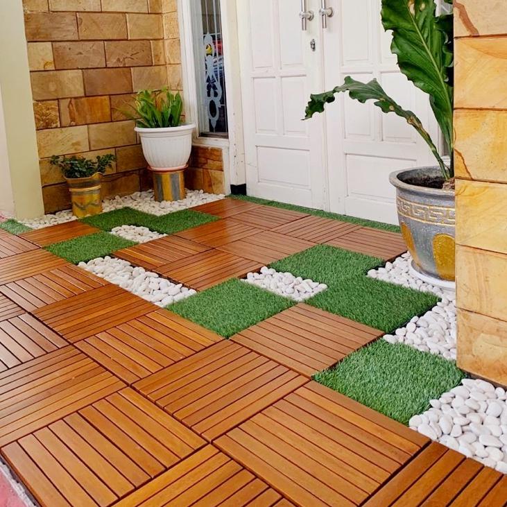 ㊖ Parkit decking lantai ubin kayu garden tile taman MOTIF 9PLY ニ