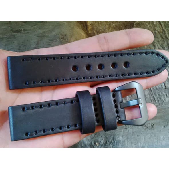 

Tali Kulit Asli KODE 07 Black Ukuran 24mm