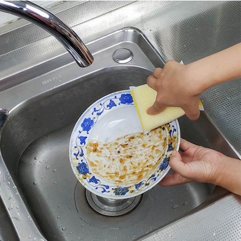 Spons Cuci Piring Warna Warni Spon Sponge Sabut Jaring Alat Dishwashing Dapur Masak Busa Serbaguna