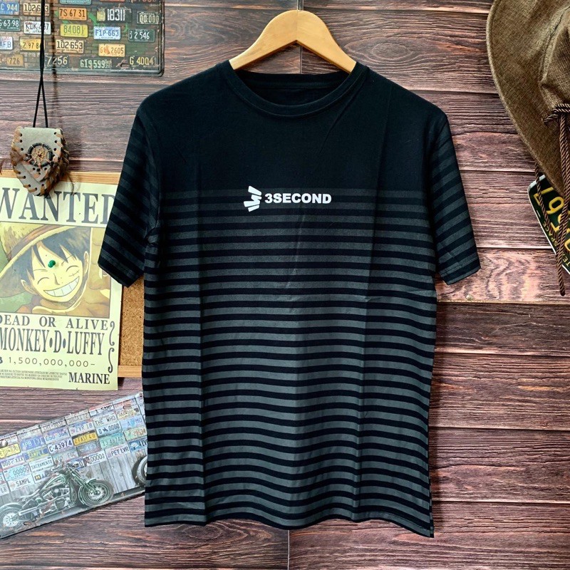 kaos distro pria threesecond salur kaos 3 second kaos pria T shirt pria