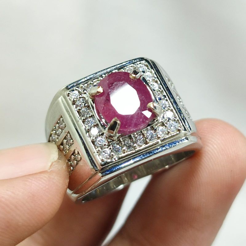 CINCIN PERMATA BATU RUBY ASLI NATURAL