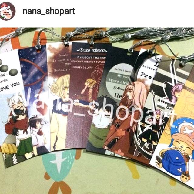 

[Nana_shopart] Bookmark Anime !! Inuyasha, one piece, Zero two etc