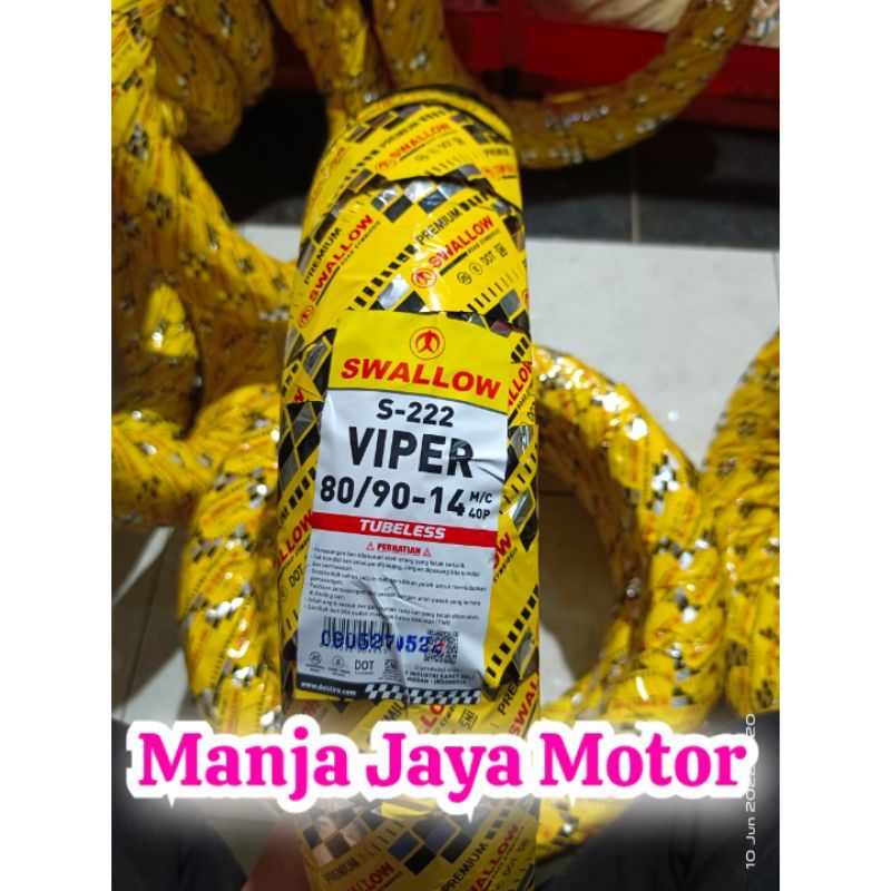 Ban tubeless swallow Viper 80/90-14 for vario 125/110/150/beat esp/pop/F1/cbs/scoopy/spacy