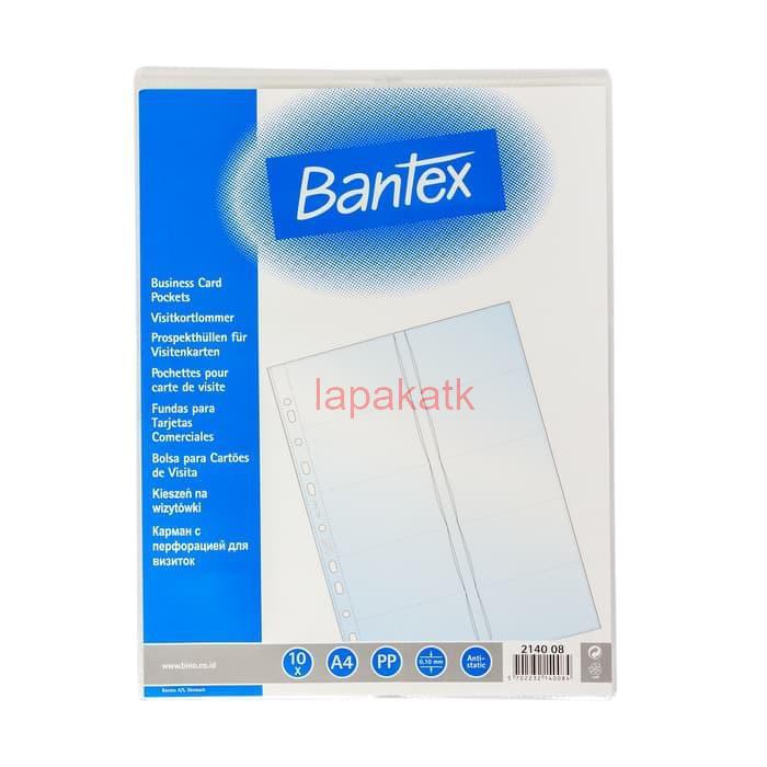 

PROMO BANTEX BUSINESS CARD POCKET A4 / POCKET BANTEX 2140 ISI 10 ++LT2