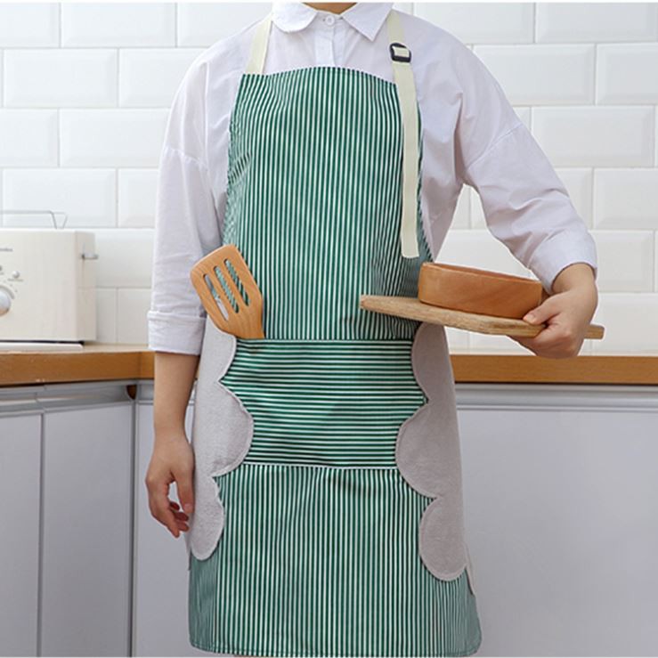 Apron Masak Celemek Dapur Anti Air Waterproof Korean Strip Style