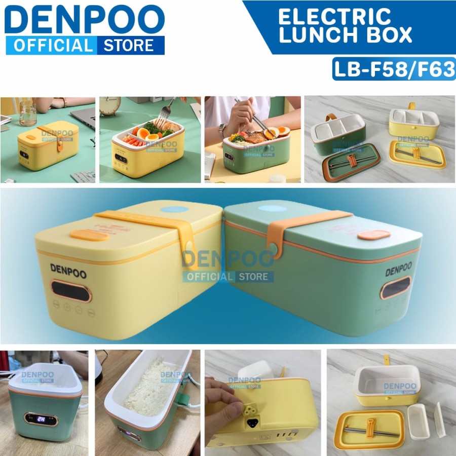 DENPOO Electric Lunch Box Set - Kotak Makan Elektrik Penghangat Makanan