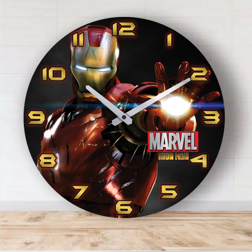 Jam dinding anak motif - Iron Man