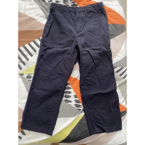 uniqlo fatigue pant baker pant navy original
