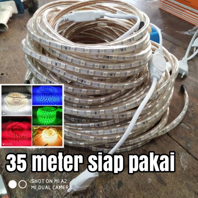 Lampu Led Strip Led Lis Plafon 35 meter siap pakai Lampu selang