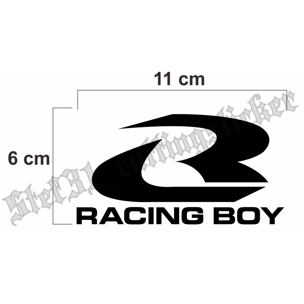 Stiker cutting logo Racing Boy, sticker Racing Boy