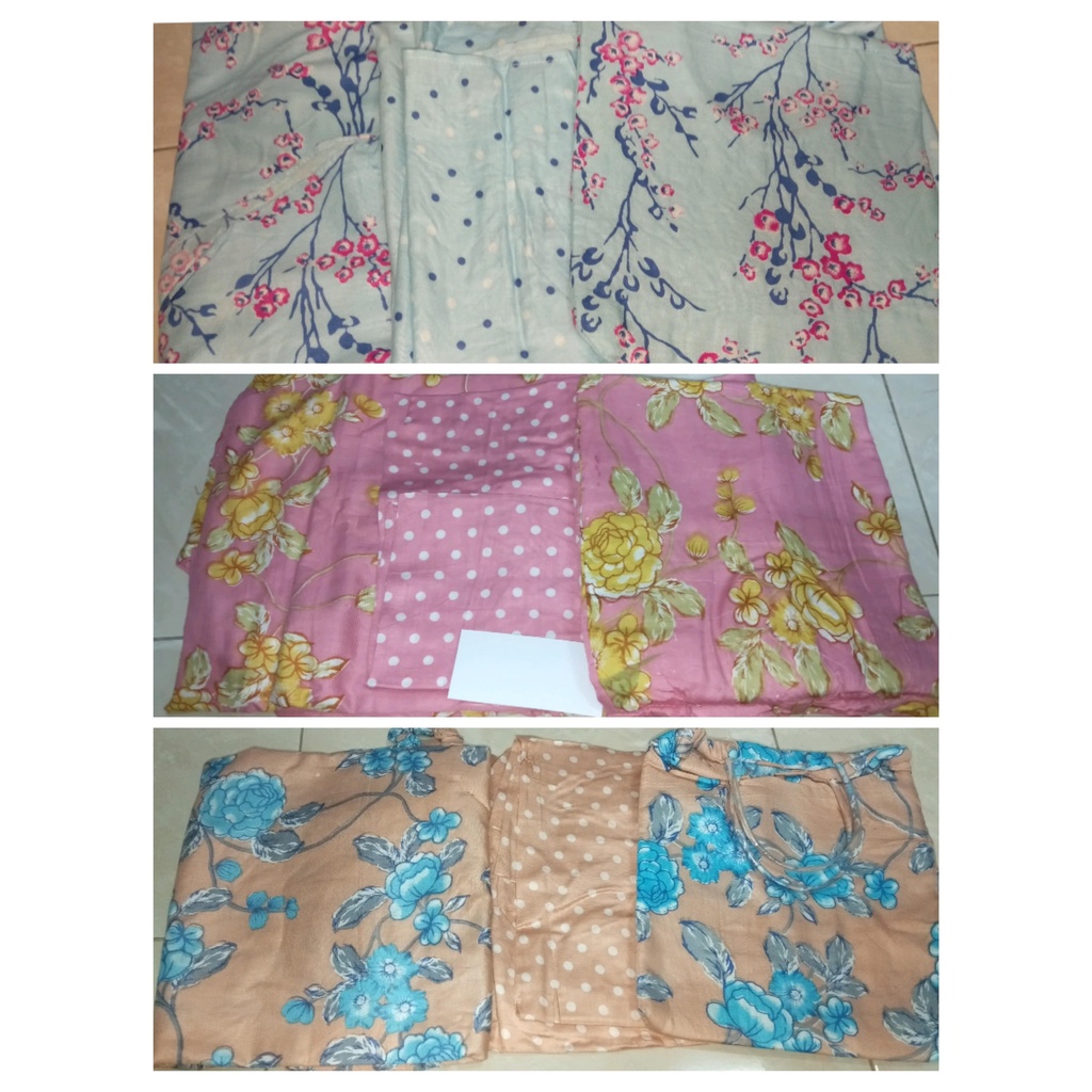 Mukena dewasa kain bali bermotif bunga