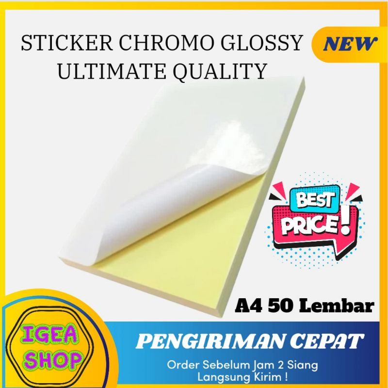 

Sticker Chromo Glossy / Stiker Glossy Ultimate Quality A4 50 Lembar TERMURAH!