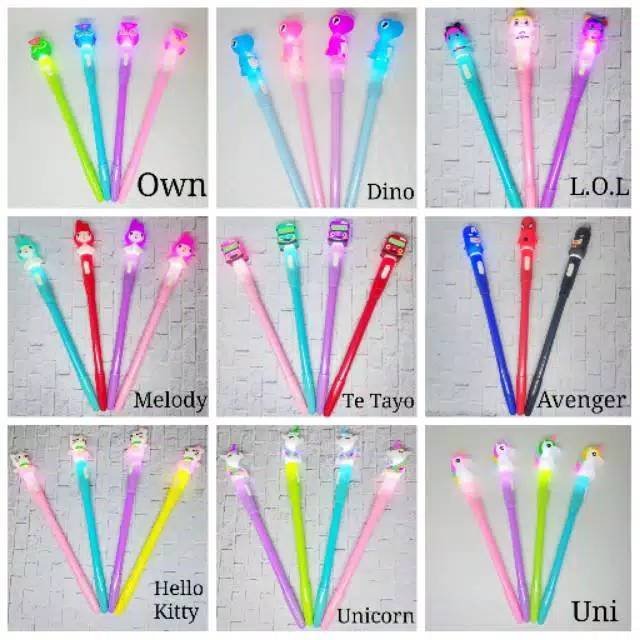 

BANTING HARGA !!! Lusinan Pulpen Led Disco Karakter Emoticon